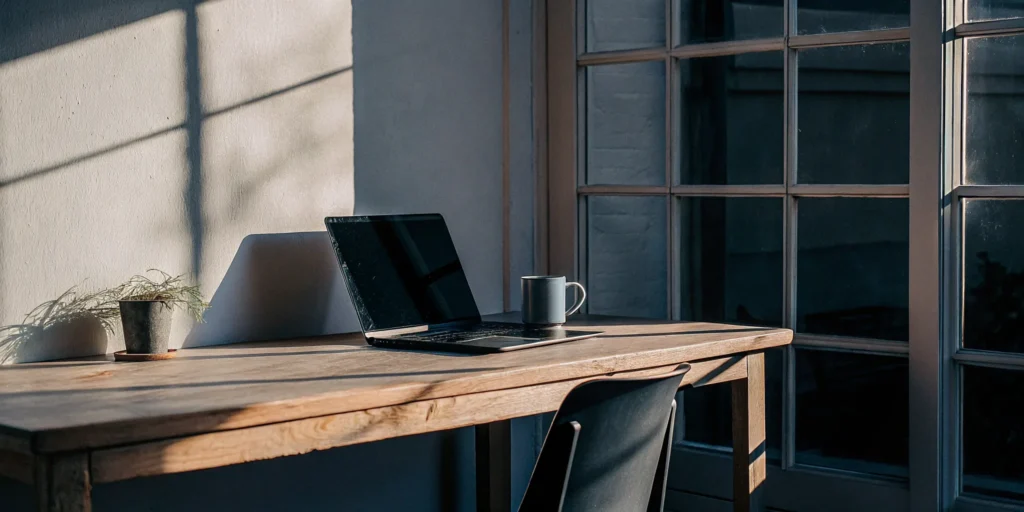 FHA home loan calculator on a laptop.