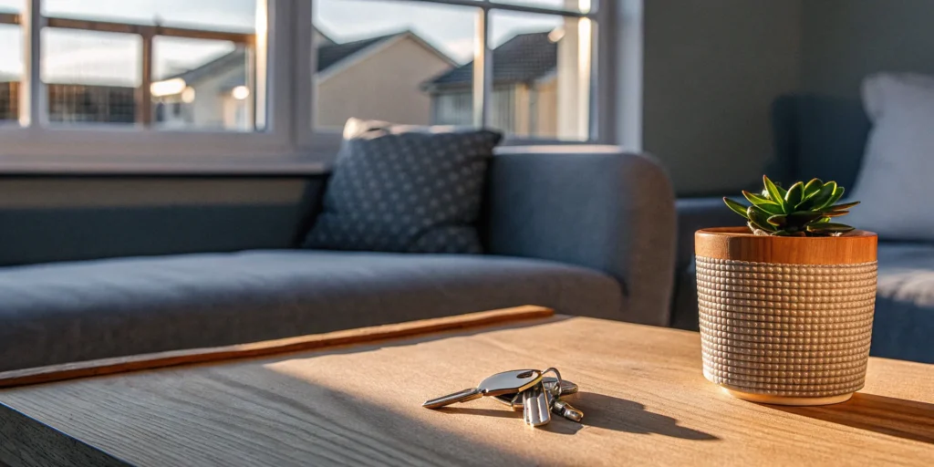 House keys for a new home purchased with Time to Own forgivable down payment assistance.