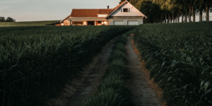 A single family home in a rural setting, financed with the USDA Rural Development loan program.