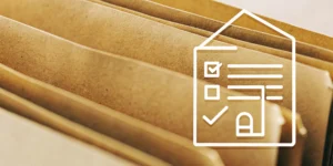 The complete USDA loan submission checklist on a file folder.