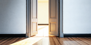 A bright home entryway, a result of lowering a mortgage rate by paying discount points to a lender.