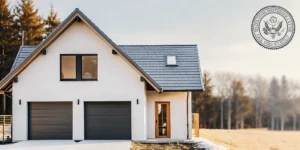 A modern suburban home that qualifies for a USDA home loan.